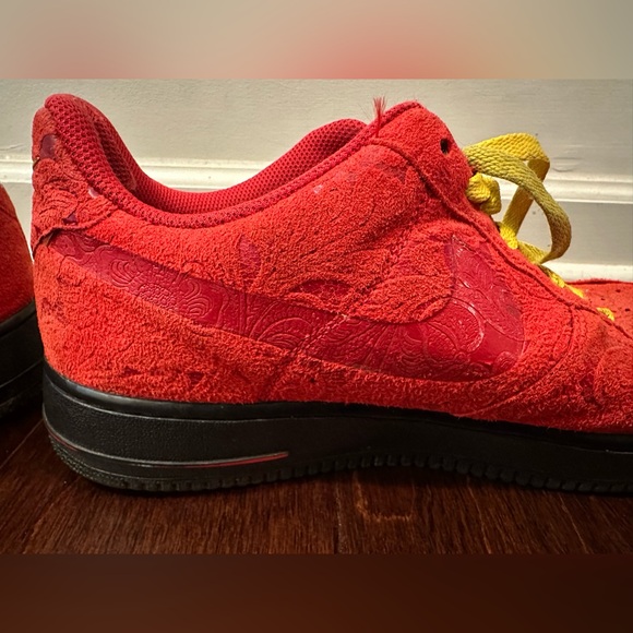 Nike Air Force I Low “Miami Heat” Red Paisley 488298-617 - Men’s Size 10 - Picture 7 of 16